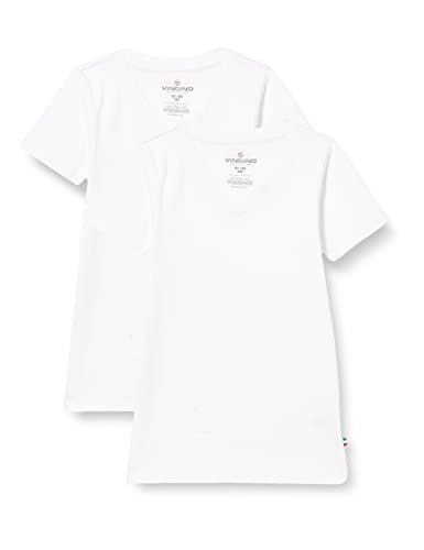 Vingino Boys Top Boys T-Shirt V-Neck (2-Pack) in Color Real White Size L von Vingino