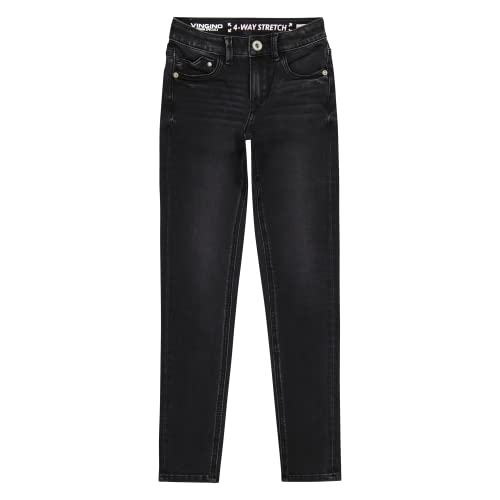 Vingino Girl's Bella Jeans, Black Vintage, 146 von Vingino