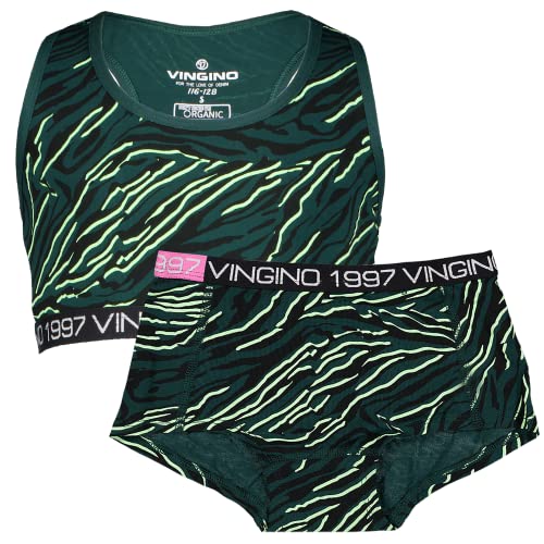 Vingino Girl's EBRA Set Underwear, Fir Green, M von Vingino