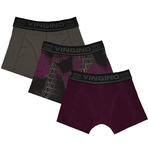 Vingino Jungen 3tlg. Set Boxershorts B-213-1 Camou Imperial Green (S 122/1228) von Vingino