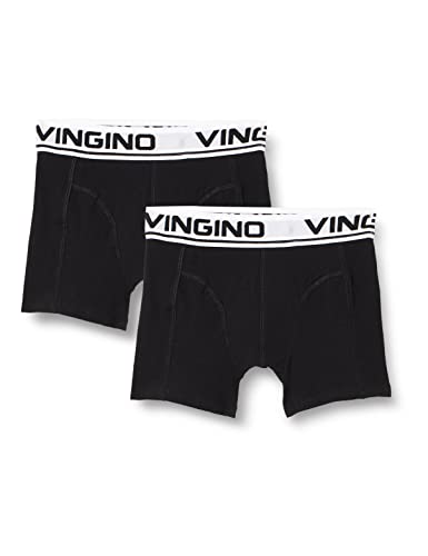 Vingino Jungen Boys (2-Pack) Boxer Shorts, Deep Black, 12 Jahre EU von Vingino