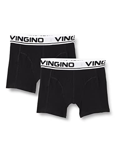 Vingino Jungen Boys (2-Pack) Boxer Shorts, Deep Black, 8 Jahre EU von Vingino
