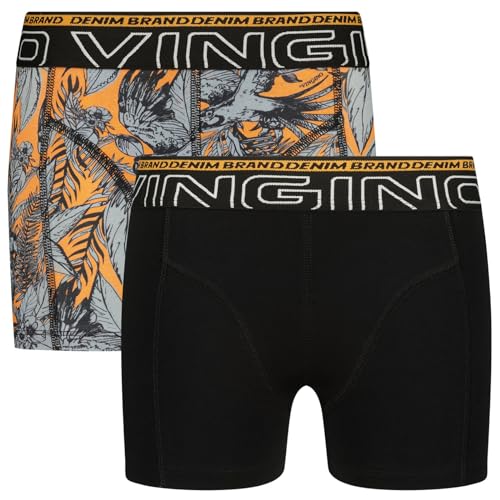 Vingino Jungen Doppelpack Boxershorts Black Leaf-146-152 - Kindermode : Jungen von Vingino