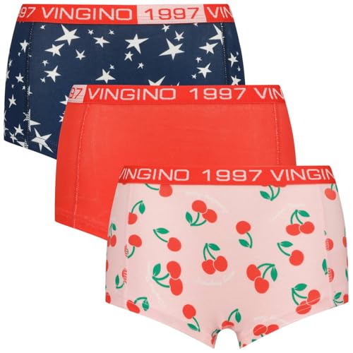 Vingino Mädchen 3-er Pack Hipster Boxerhorts Multi-122-128 - Kindermode : Mädchen von Vingino