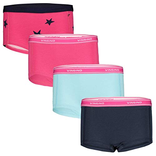 Vingino Mädchen 4tlg. Set Boxershorts Slips Shorts Hipster pink Fusion (110 cm-116 cm) von Vingino