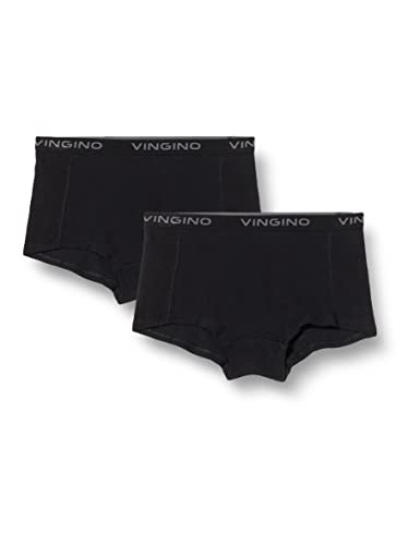 Vingino Mädchen Girls Boxer (2-Pack) Hipster Panties, Deep Black, 10 Jahre EU von Vingino