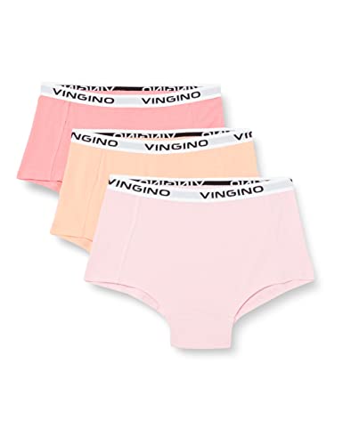 Vingino Mädchen Girls Boxer (3-Pack) Hipster Panties, Multicolor Pink, 10 Jahre EU von Vingino