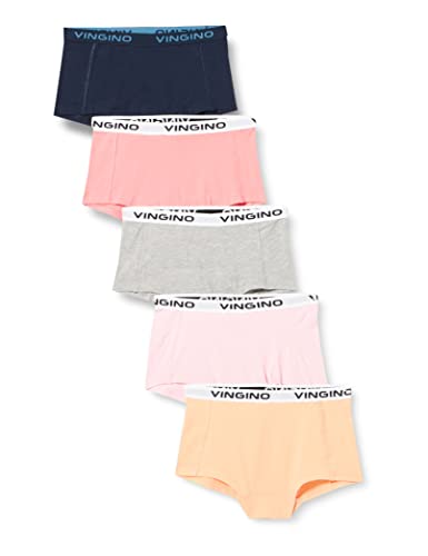 Vingino Mädchen Girls Boxer (5-Pack) Hipster Panties, Multicolor Pink, 12 Jahre EU von Vingino