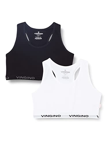 Vingino Mädchen Girls Racer (2-Pack) Shirt, Multicolor Black, 12 Jahre EU von Vingino