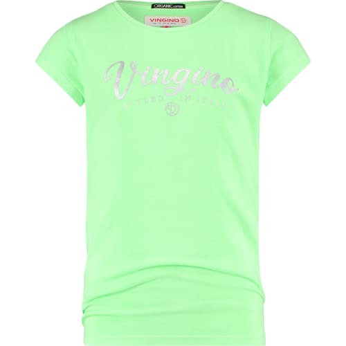 Vingino Short Sleeves Logo Crew Neck Fresh Neon Green 140/10 (8719901758362) von Vingino