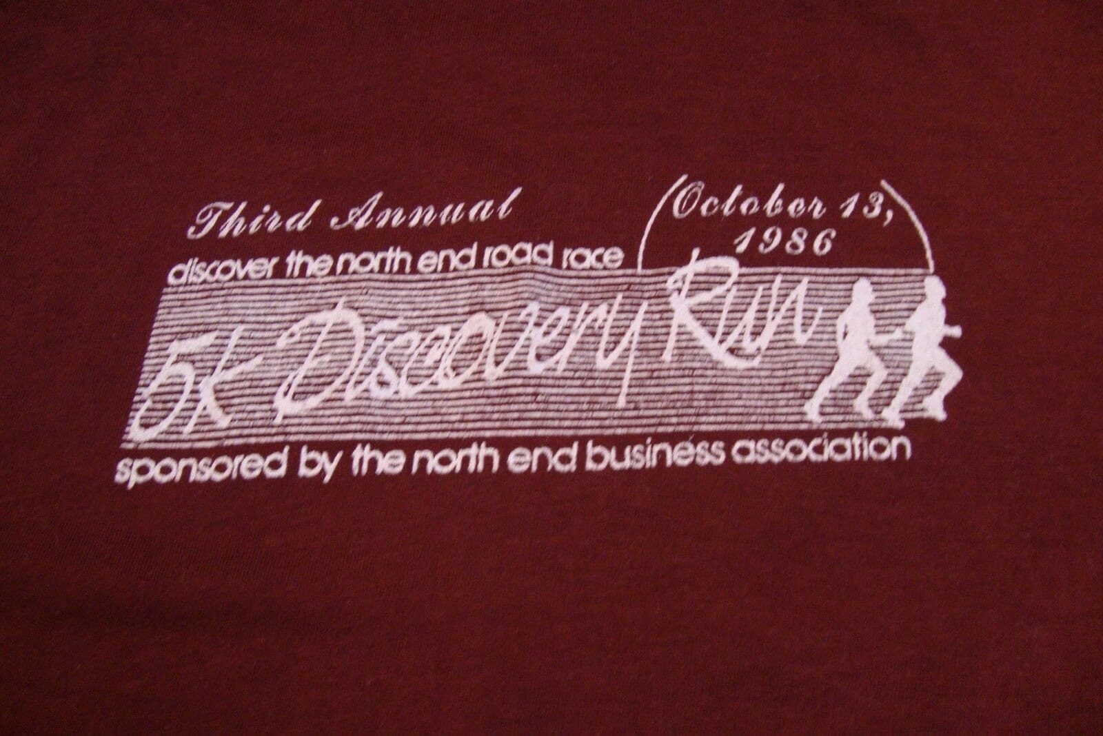 Jahrgang 80Er 5K Discovery Run "86 Dritte Jährliche Rennen Lauf Marathon T Shirt S von VinnieVtg
