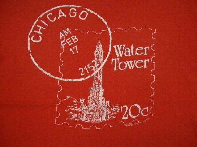 Jahrgang Chicago Wasser Turm Post Mail National Zwanzig Cent T Shirt Xs von VinnieVtg