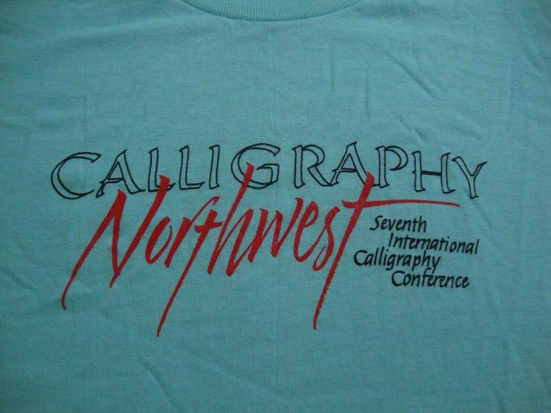 Jahrgang Kalligraphie Nordwest Internationale Konferenz Neue T Shirt Erwachsene Größe L von VinnieVtg