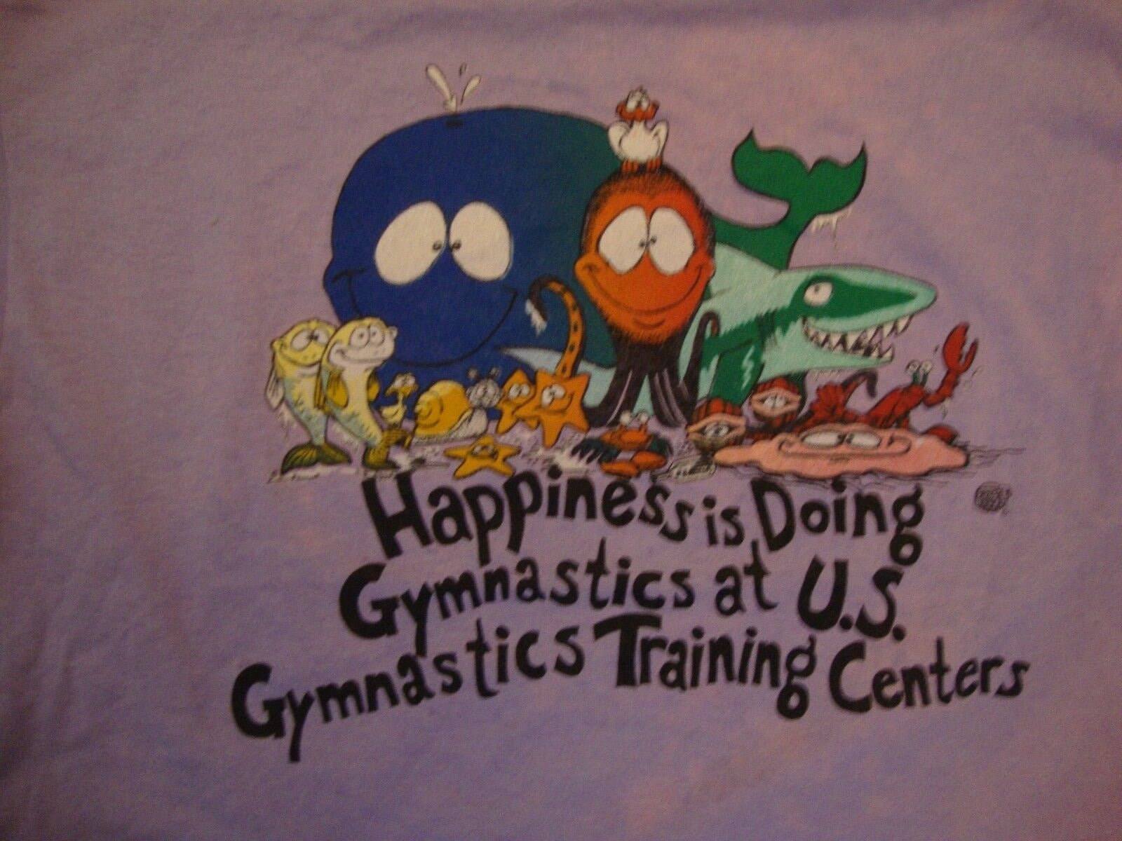 Jahrgang U.s. Gymnastik Trainingszentren Glück Papier Dünne T Shirt Größe L von VinnieVtg