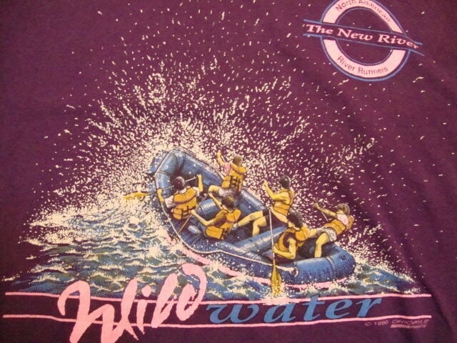Jahrgang Wild Waters Neue Fluss Läufer Tourist Souvenir Urlaub T Shirt L von VinnieVtg