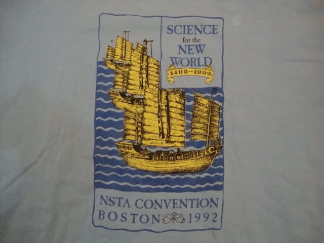 Jahrgang "Wissenschaft Für Die Neue Welt" 1492-1992 Nsta Convention Herren T-Shirt Xl von VinnieVtg