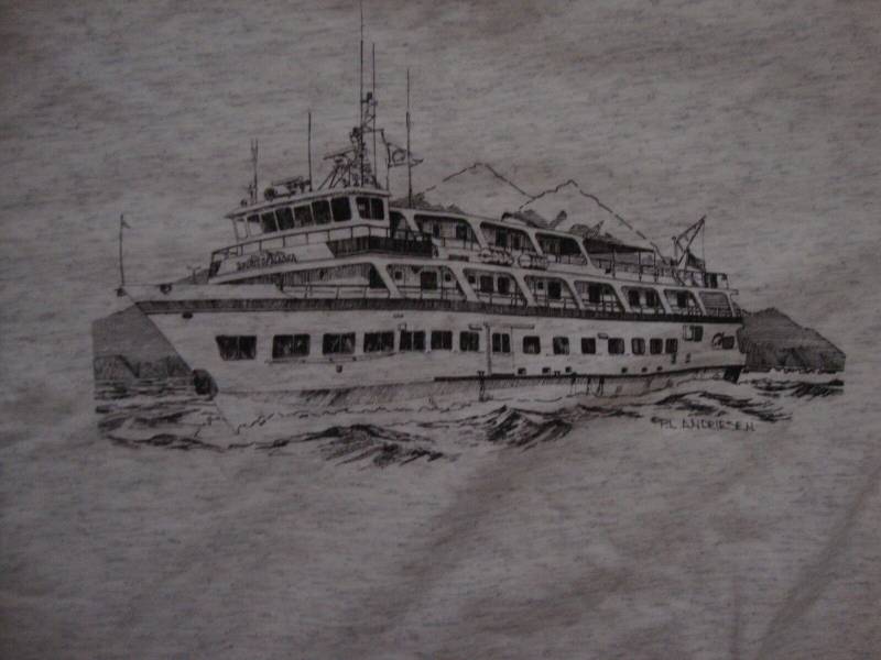 Vintage 90Er Jahre Geist Von Alaska Kreuzfahrt Souvenir Grau Baumwolle T Shirt Größe M von VinnieVtg