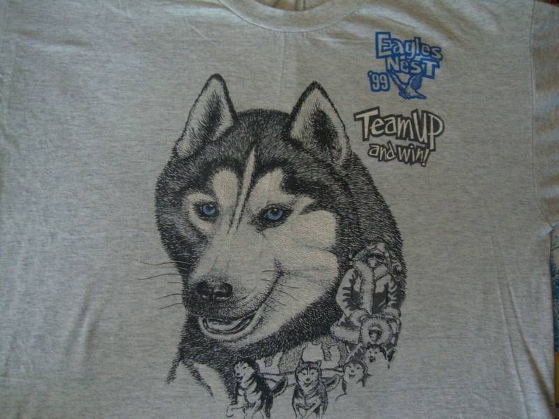 Vintage 90Er Jahre Schnee Hund Schlitten Adler Nest Weiche Dünne Grau Tourist T Shirt Adult Xl von VinnieVtg