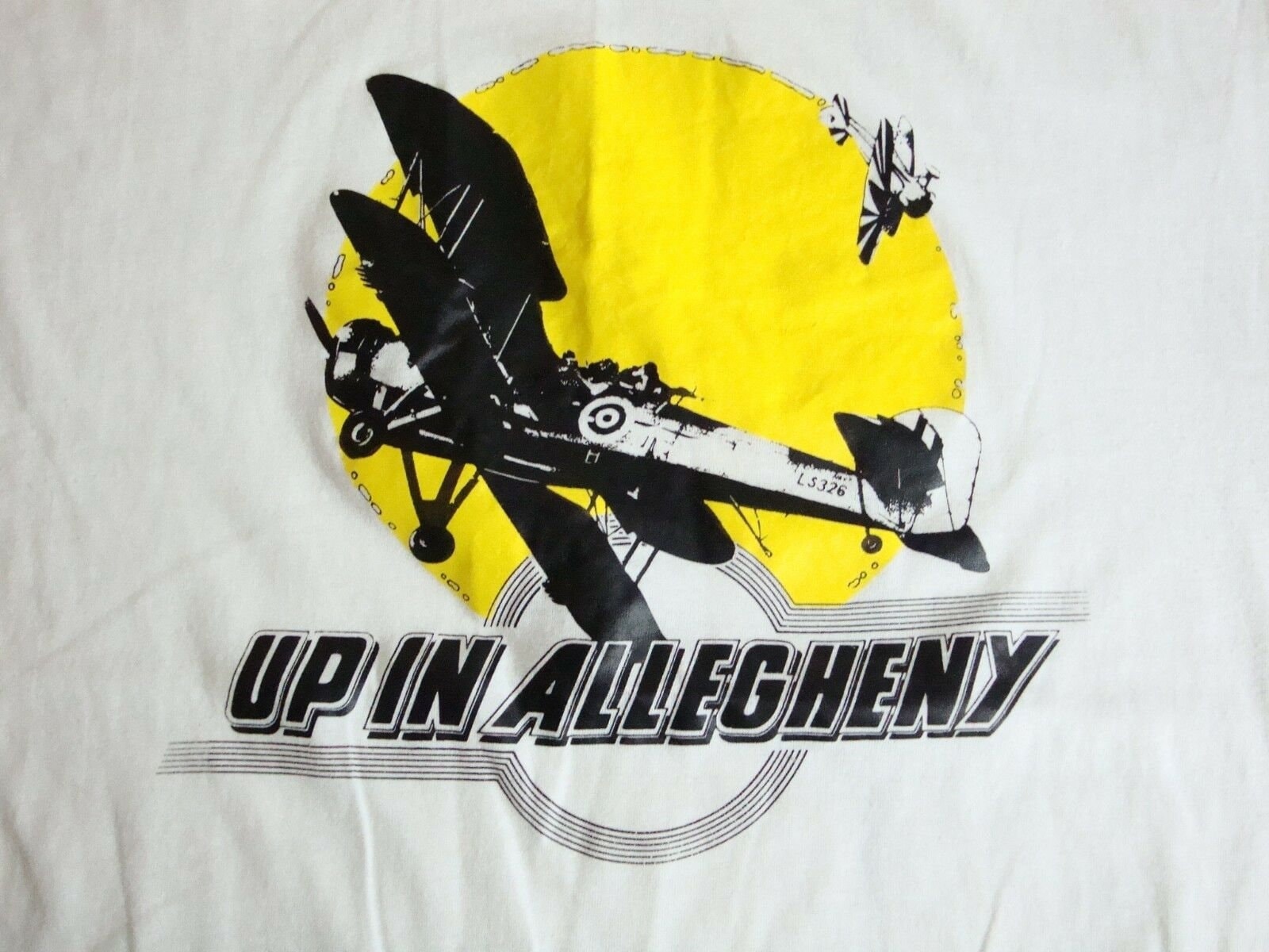 Vintage Bis in Allegheny Crop Dusters Flugzeug Pilot Ringer Dünne T Shirt L von VinnieVtg