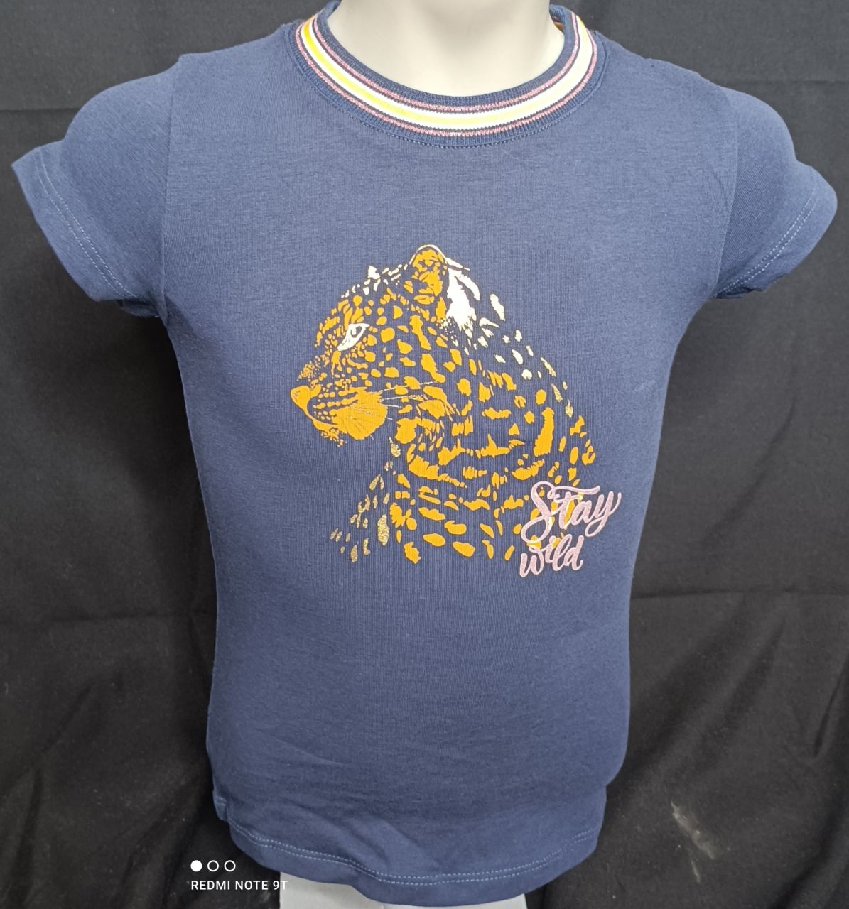Vinrose T-Shirt Mädchen navy Leopard von Vinrose