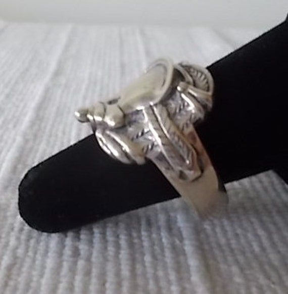 Schwerer ~Vintage~sterling Silber~Western Sattel~Ring~925 Fine Jewelry~Größe~11 1/4+~Mans~Pferdesattel~Ring~Harley~Pbr~Rodeo~Mens~Womans~9+Gm von VinsVintageJewels