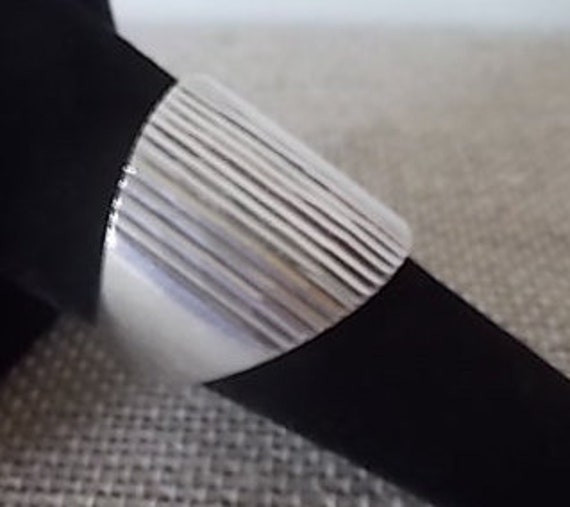 Vintage~sterlingsilber~Modernist~Band~Ring~925Er Silber~Schmuck~Größe~8~Herren~Damen~Signierter~Mans~Schmuck~12+Gm von VinsVintageJewels