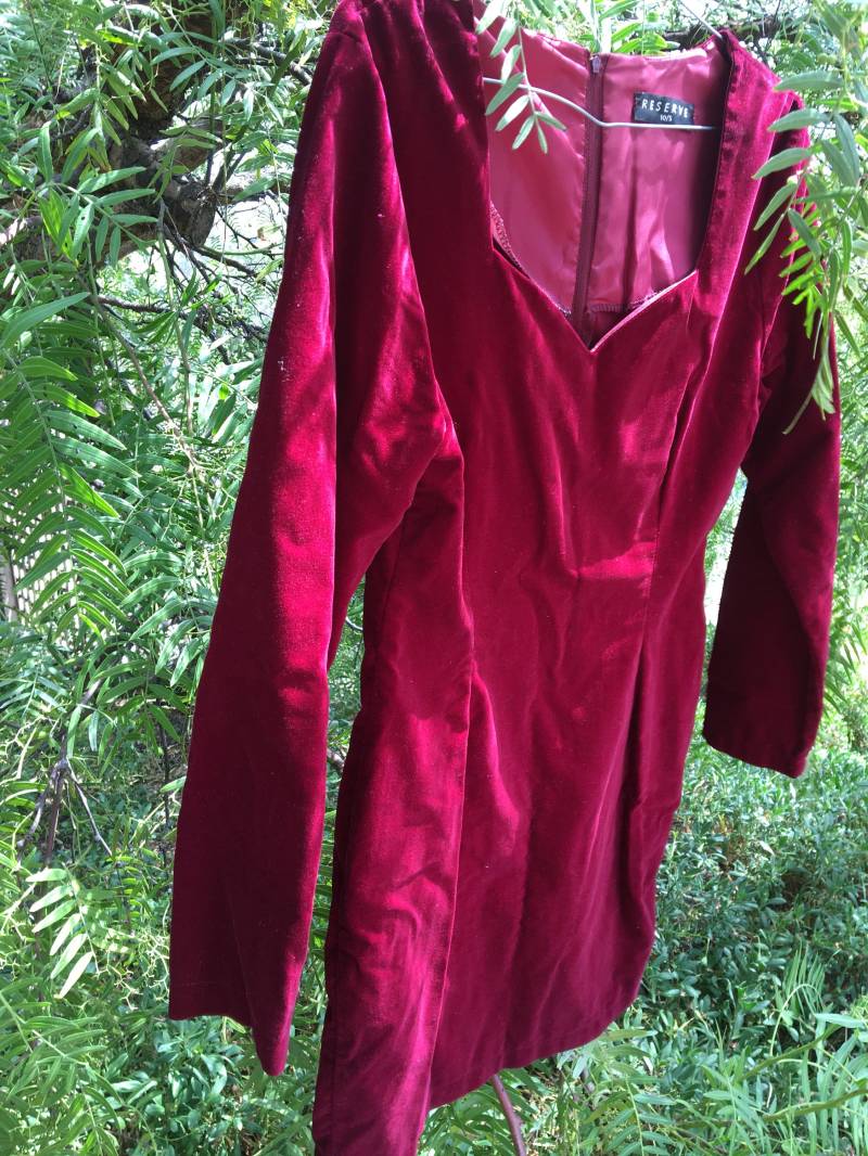 90Er Jahre Samtkleid 90Er Jahre Samtkleid von VintAgeKitStudio
