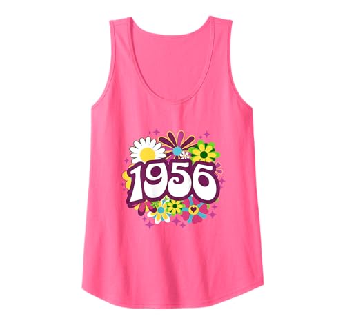 Damen 70 Geburtstag 1956 Vintage Hippie Frau Geburtstag Tank Top Damen 70 Geburtstag 1956 Vintage Hippie Frau Geburtstag Tank Top von Vintage 1956 Frau 70 Geburtstag Retro Ideen