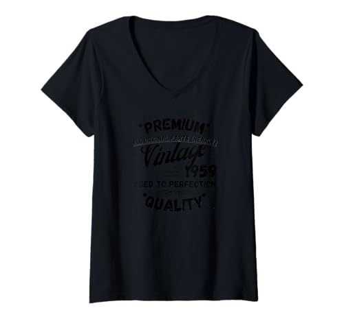 Damen Vintage Legends Geboren 1959 T-Shirt mit V-Ausschnitt Damen Vintage Legends Geboren 1959 T-Shirt mit V-Ausschnitt von Vintage 1959 Cheffsspecials
