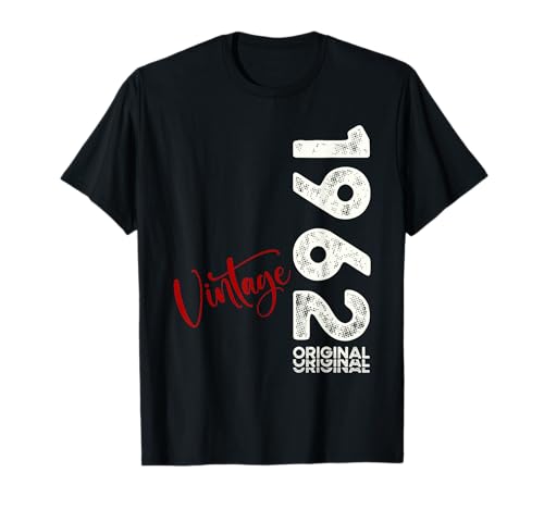 62. Geburtstag Herren Original Jahrgang 1962 Oldtimer T-Shirt von Vintage 1962 Geburtstag Damen 1962