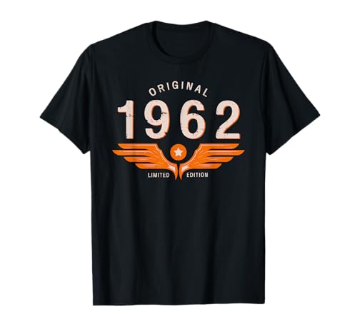 62. Geburtstag Herren Original Jahrgang 1962 T-Shirt von Vintage 1962 Geburtstag Damen 1962