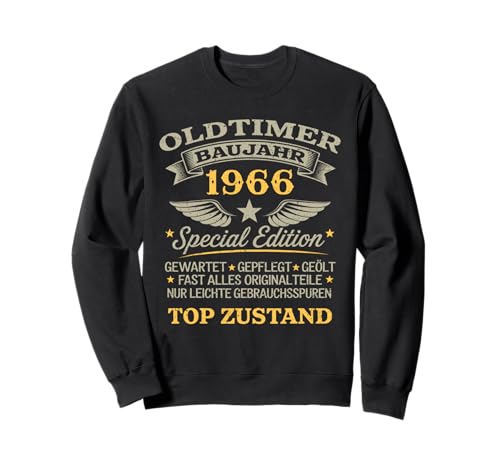 60th Birthday Man Woman 60 Years Decoration 1966 Gift Sweatshirt von Vintage 1966 60. Geburtstagsgeschenke