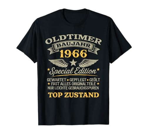 60th Birthday Man Woman 60 Years Decoration 1966 Gift T-Shirt von Vintage 1966 60. Geburtstagsgeschenke