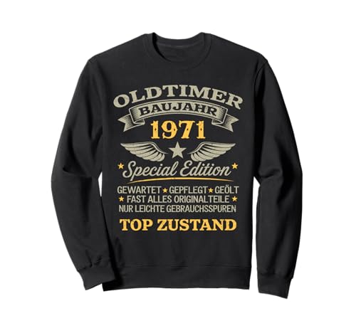 55th Birthday Man Woman 55 Years Decoration 1971 Gift Sweatshirt von Vintage 1971 55. Geburtstagsgeschenke