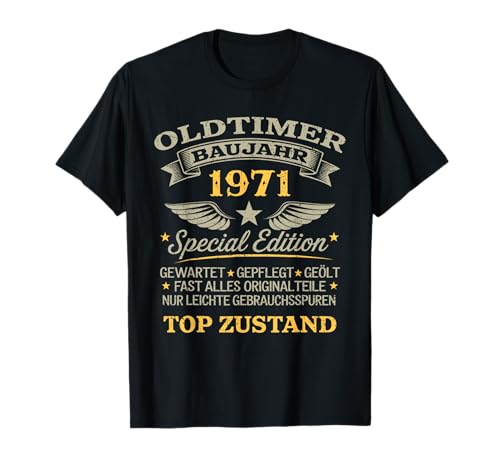 55th Birthday Man Woman 55 Years Decoration 1971 Gift T-Shirt von Vintage 1971 55. Geburtstagsgeschenke