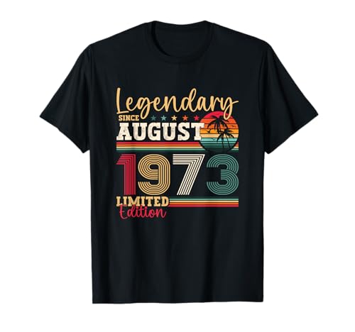 50. Geburtstag Herren Original August Jahrgang 1973 Geschenk T-Shirt 50. Geburtstag Herren Original August Jahrgang 1973 Geschenk T-Shirt von Vintage 1973 Geburtstag Mann Geschenk August 1973