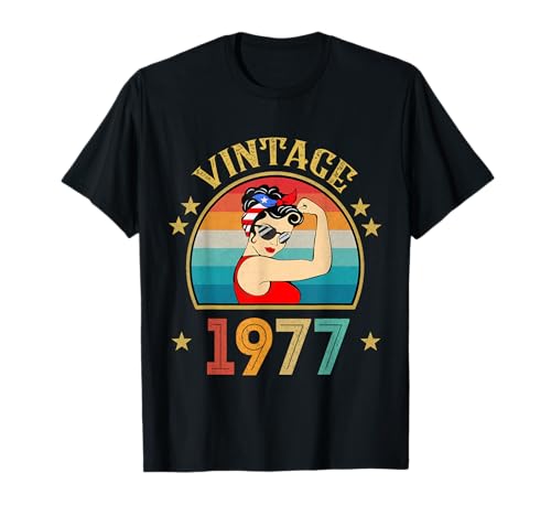Geschenk zum 48. Geburtstag, 48 Jahre alt, für Frauen, Retro, Vintage 1977 T-Shirt von Vintage 1977 Shirt Classic Retro 48 Birthday Gift