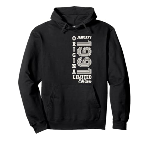 33. Geburtstag Herren Original Januar Jahrgang 1991 Pullover Hoodie 33. Geburtstag Herren Original Januar Jahrgang 1991 Pullover Hoodie von Vintage 1991 Geburtstag Damen Januar 1991