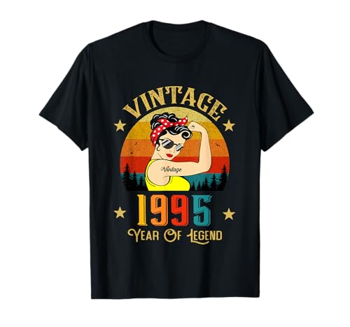 Vintage 1995 Geburtstag Frauen 30 Jahre alt lustig Vintage 1995 T-Shirt von Vintage 1995 Shirt Classic Retro 30 Birthday Gift