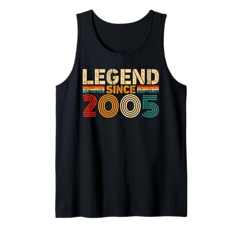Legend Since 2005 Vintage Birthday Year 2005 Men Women Retro Tank Top von Vintage 2005 Birthday Years Retro 2005 Idea Store