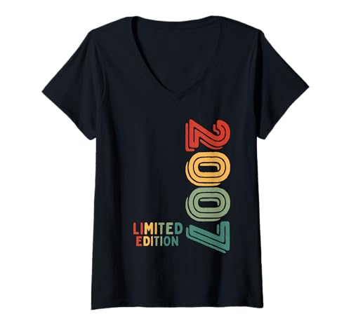 Damen Vintage 2007 Limited Edition 18th Birthday 18 Years Boy Girl T-Shirt mit V-Ausschnitt von Vintage 2007 18th Birthday Men Women Tees