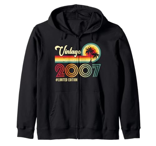 Vintage 2007 Limited Edition 18th Birthday 18 Years Boy Girl Kapuzenjacke von Vintage 2007 18th Birthday Men Women Tees