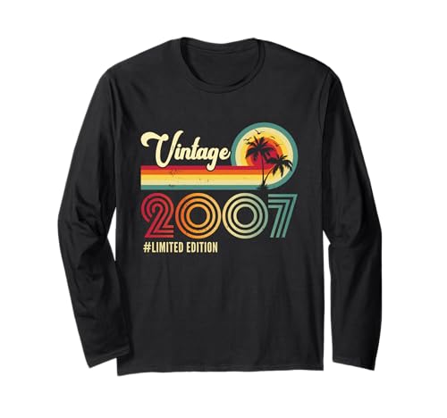 Vintage 2007 Limited Edition 18th Birthday 18 Years Boy Girl Langarmshirt von Vintage 2007 18th Birthday Men Women Tees