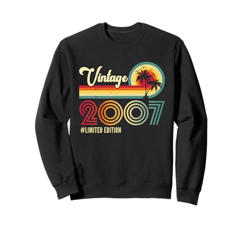 Vintage 2007 Limited Edition 18th Birthday 18 Years Boy Girl Sweatshirt von Vintage 2007 18th Birthday Men Women Tees