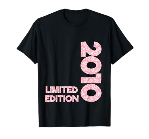 Limited Edition 2010 Geburtstag Frauen Mädchen 2010 Geboren T-Shirt Limited Edition 2010 Geburtstag Frauen Mädchen 2010 Geboren T-Shirt von Vintage 2010 Limited Edition Pink Floral Flower