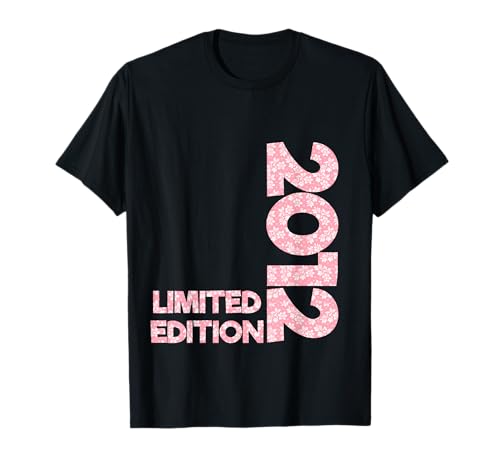 Limited Edition 2012 Geburtstag Frauen Mädchen 2012 Geboren T-Shirt von Vintage 2012 Limited Edition Pink Floral Flower
