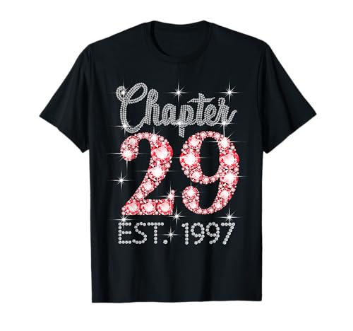 Kapitel 29 EST 1997 Happy 29th Birthday Girl Men Women T-Shirt von Vintage 29 Years Old Sweet Birthday Gifts