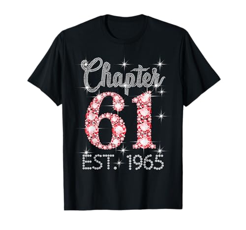 Kapitel 61 EST 1965 Alles Gute zum 61. Geburtstag Mädchen Männer Frauen T-Shirt von Vintage 61 Years Old Sweet Birthday Gifts