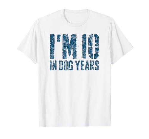 I'm 10 In Dog Years Funny 70th Birthday Gift Men Gag T-Shirt I'm 10 In Dog Years Funny 70th Birthday Gift Men Gag T-Shirt von Vintage 70th Birthday Gift Tees Ideas Co.