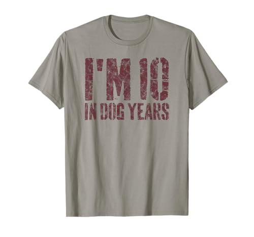 I'm 10 In Dog Years Funny 70th Birthday Gift Men Gag T-Shirt I'm 10 In Dog Years Funny 70th Birthday Gift Men Gag T-Shirt von Vintage 70th Birthday Gift Tees Ideas Co.